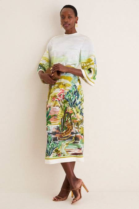 ALM Jungle Boogie Silk Midi Dress