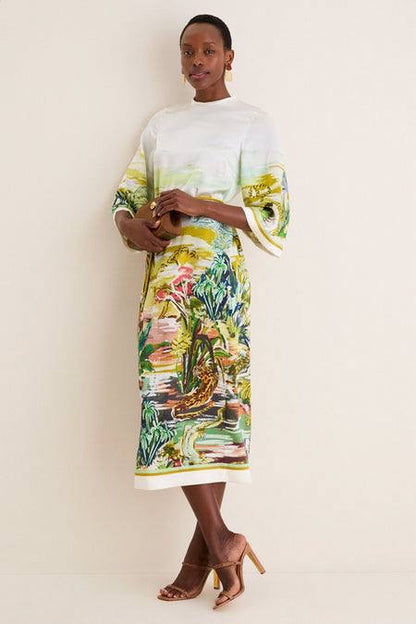 ALM Jungle Boogie Silk Midi Dress
