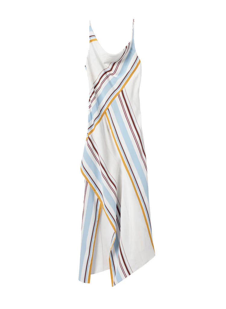 ALC Lauren Viscose-Blend Striped Midi Dress