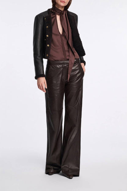 DS SENSE OF SHINE Sleeveless Silk Blouse Scarf Top
