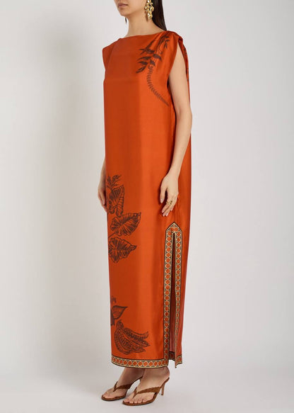 ALM Monkey Dance Silk Midi Dress