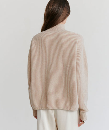 JK Cashmere Half Zip Pullover Sweater