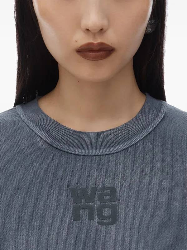 AW Logo Printed Cotton-blend Sweatshirt Jumper