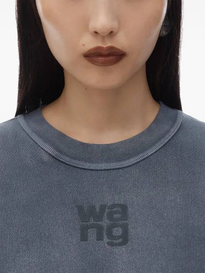 AW Logo Printed Cotton-blend Sweatshirt Jumper