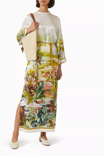 ALM Jungle Boogie Silk Midi Dress
