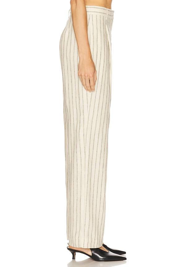 PSE Mackenzie Linen Striped Pleat Trousers Pant