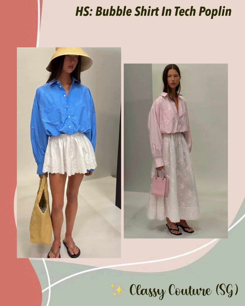 HS Bubble Button-Down Cropped Tech Poplin Shirt