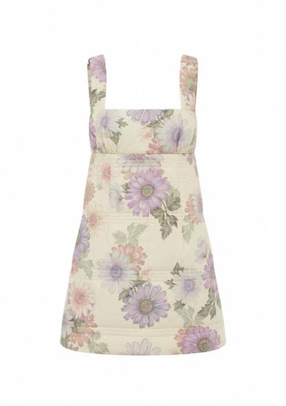 ALM Meadow Bloom Quilted Floral Cotton Mini Dress