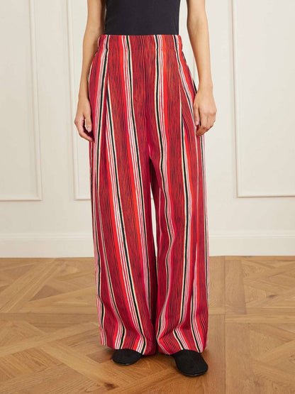 PS Amira Silk Shirt | Drawstring Pants | Striped Set