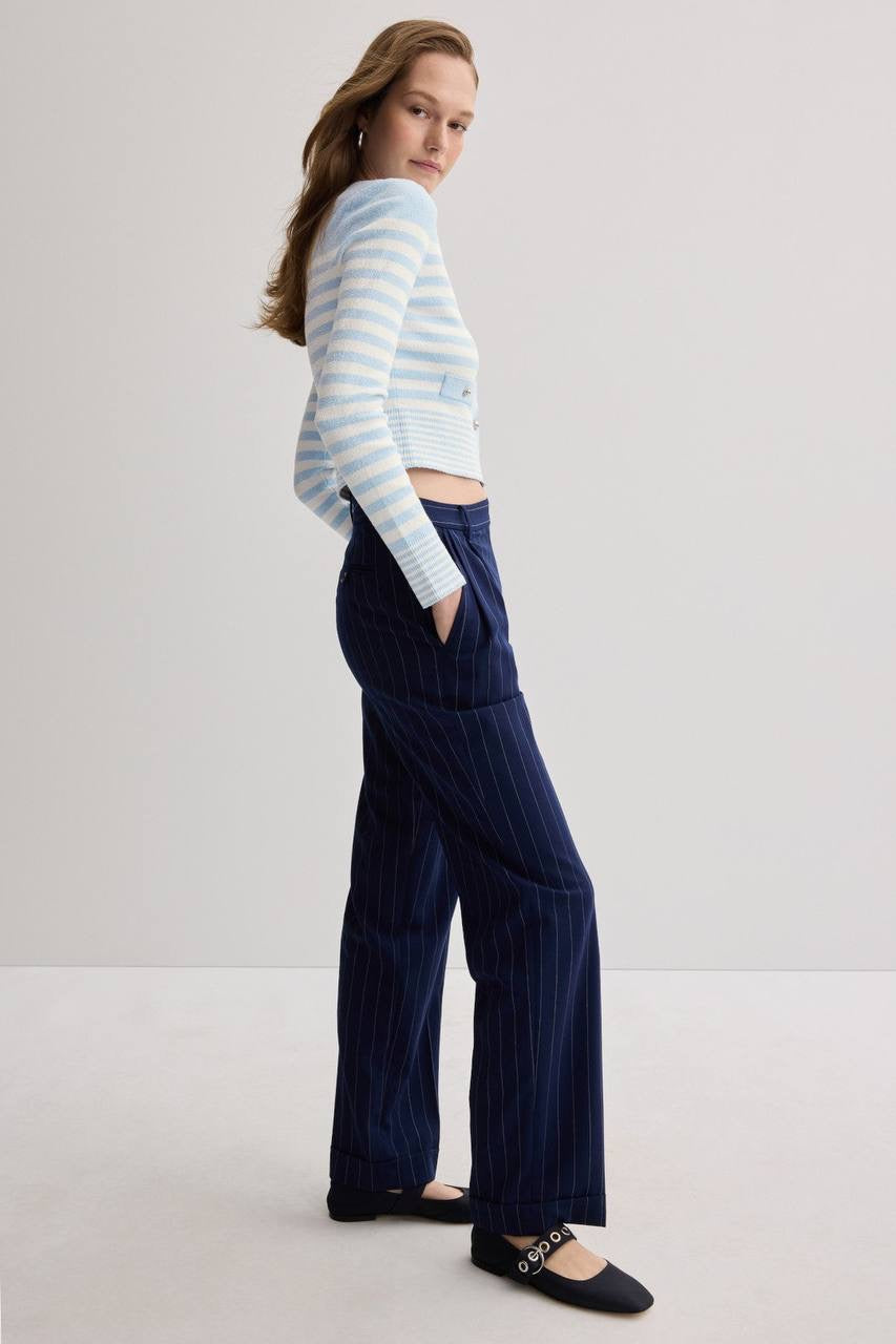 SD Biarritz Blue Stripe Cotton-knit Cardigan