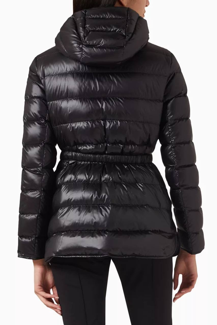 Argenno Chevron Short Fitted Hooded Nylon Jacket