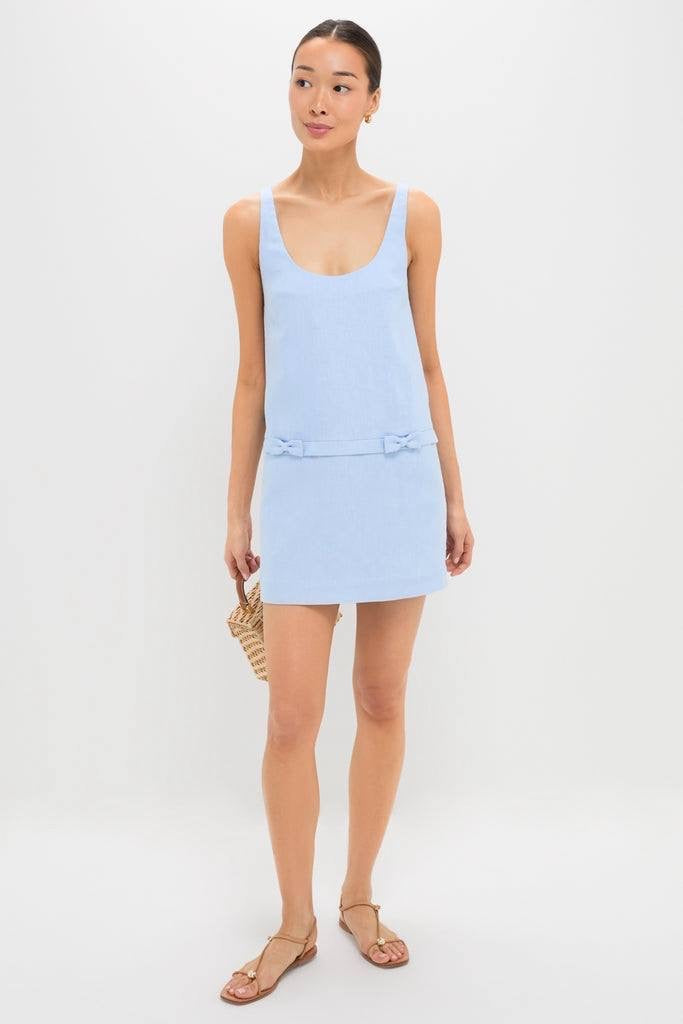 PSE Harper Linen Shift Bow Mini Dress