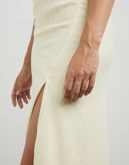CM Alto Halter Backless Midi Dress