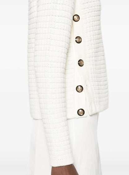 BA Gael Cotton-blend Long Sleeve Side-button Pullover Sweater