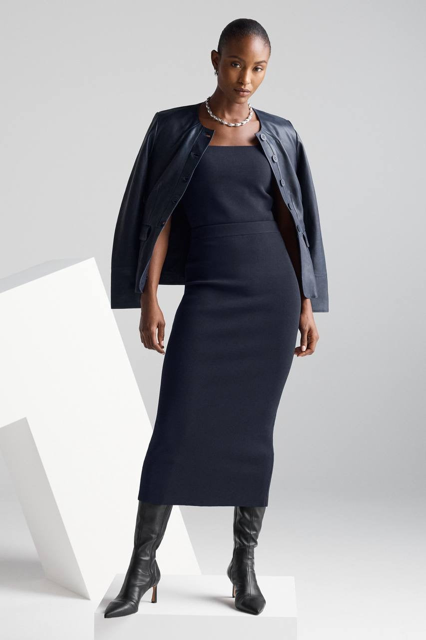 TF Sculpt Knit Keighley Tank Top | Santon Midi Skirt | Viscose-blend Set