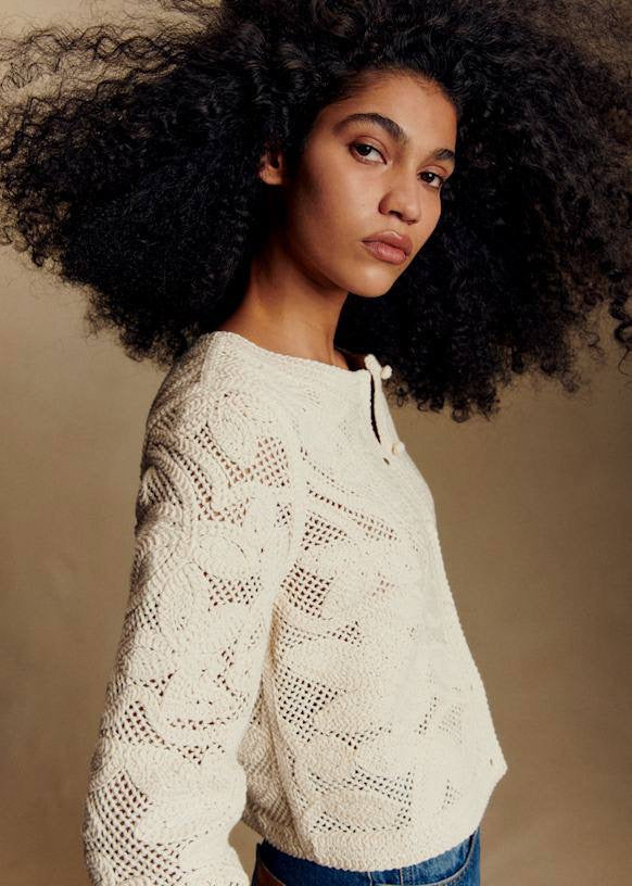 SZ Nora Cotton Lace Cardigan