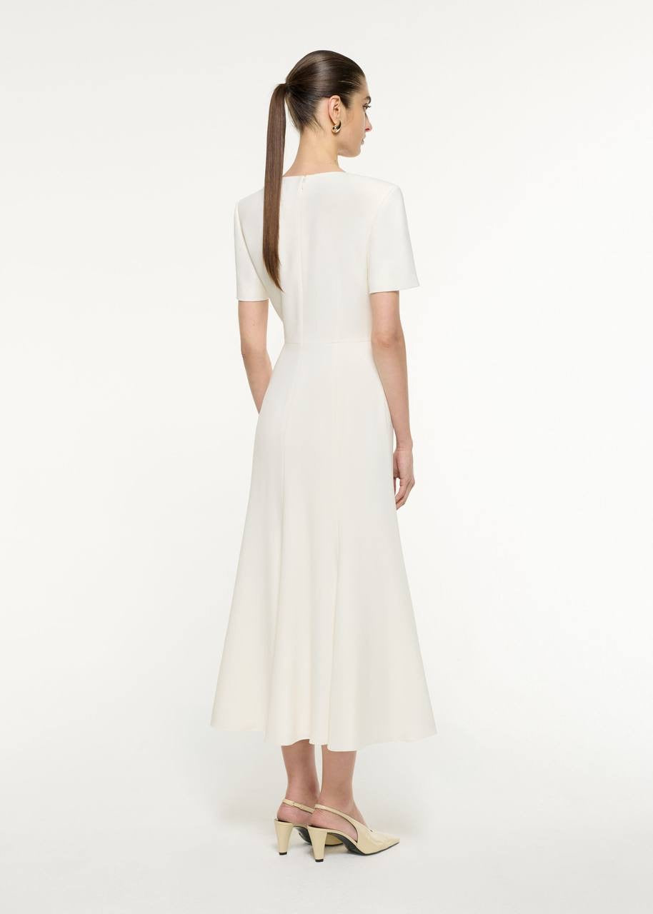 RM Bow Drape Light Cady Midi Dress