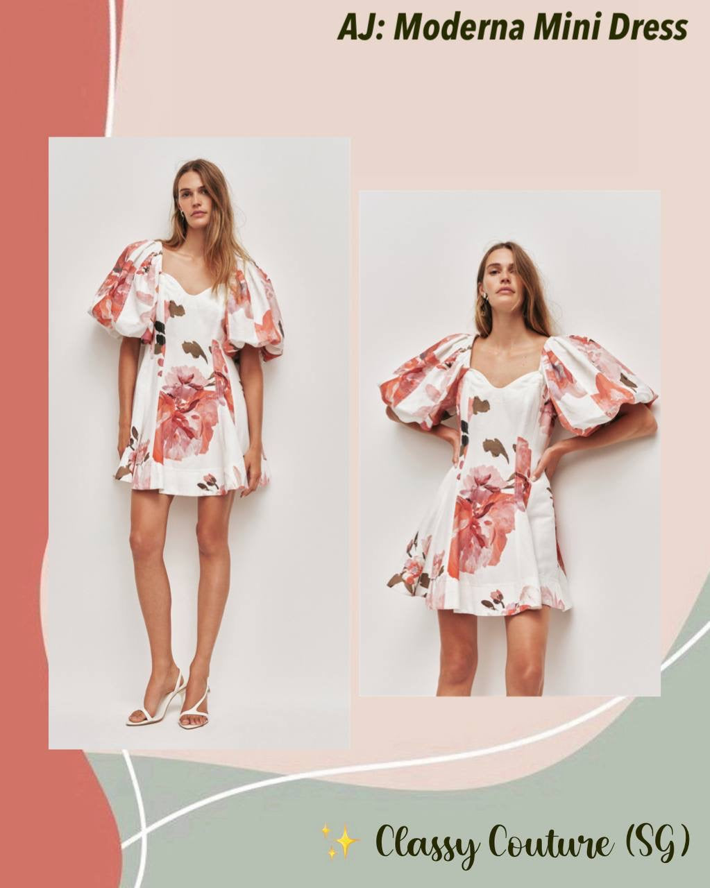 AJ Moderna Linen-Viscose Mini Dress