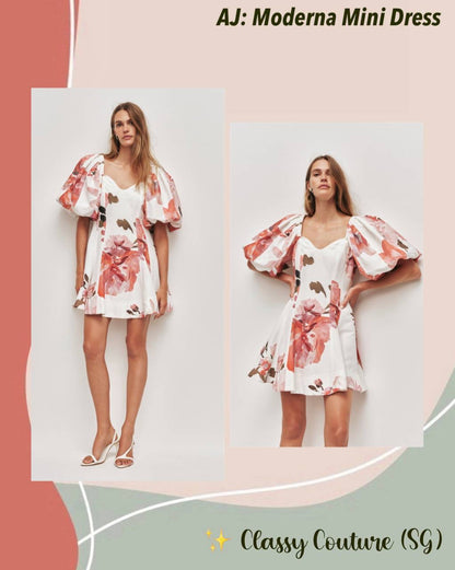 AJ Moderna Linen-Viscose Mini Dress