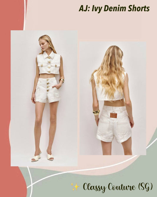 AJ Ivy Cotton Denim Shorts