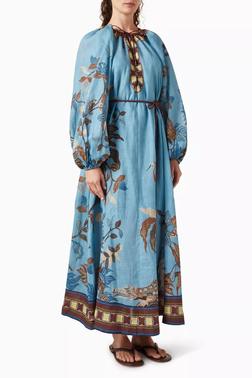 ALM Georgie Pool Ramie Midi Dress