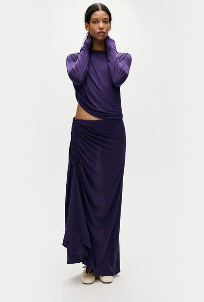 SALE! SL Jersey Modal-silk Drape Long Sleeved Top