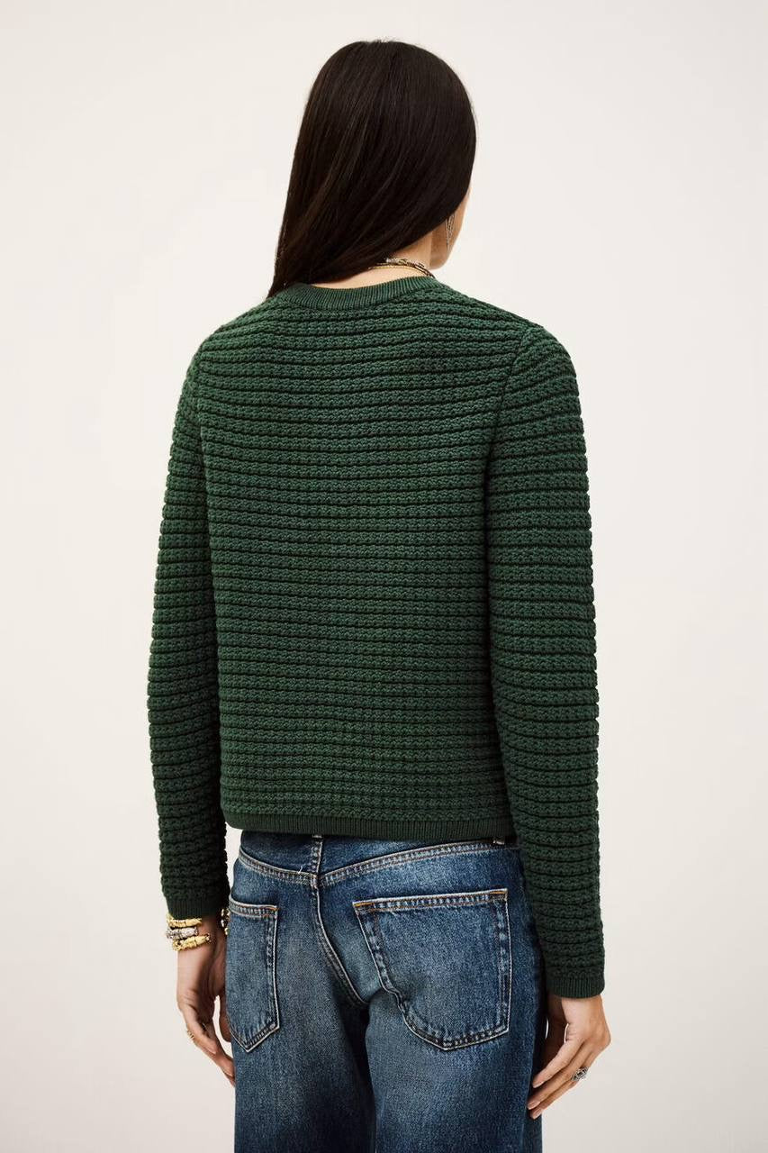 BA Gael Cotton-blend Long Sleeve Side-button Pullover Sweater