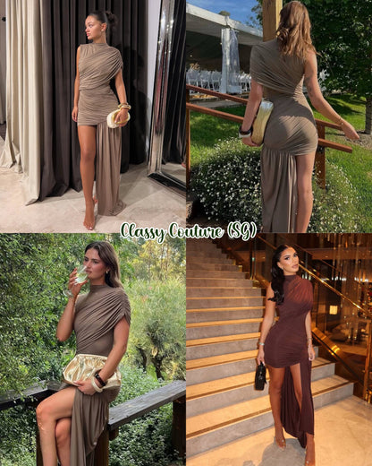 7 Colors! DLV Ravenna Draped Mini Dress