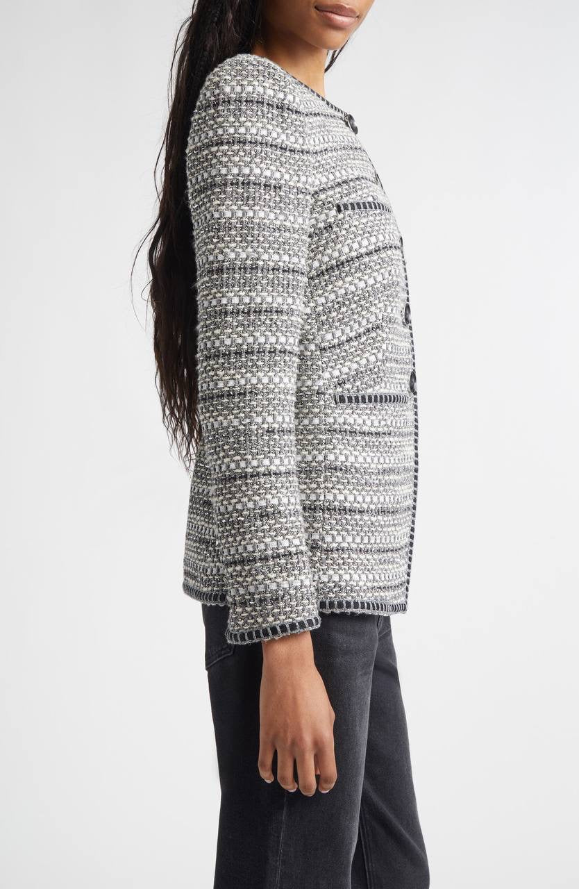 VB Alessia Metallic Tweed Cutaway Jacket