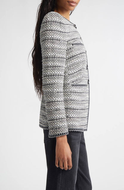 VB Alessia Metallic Tweed Cutaway Jacket