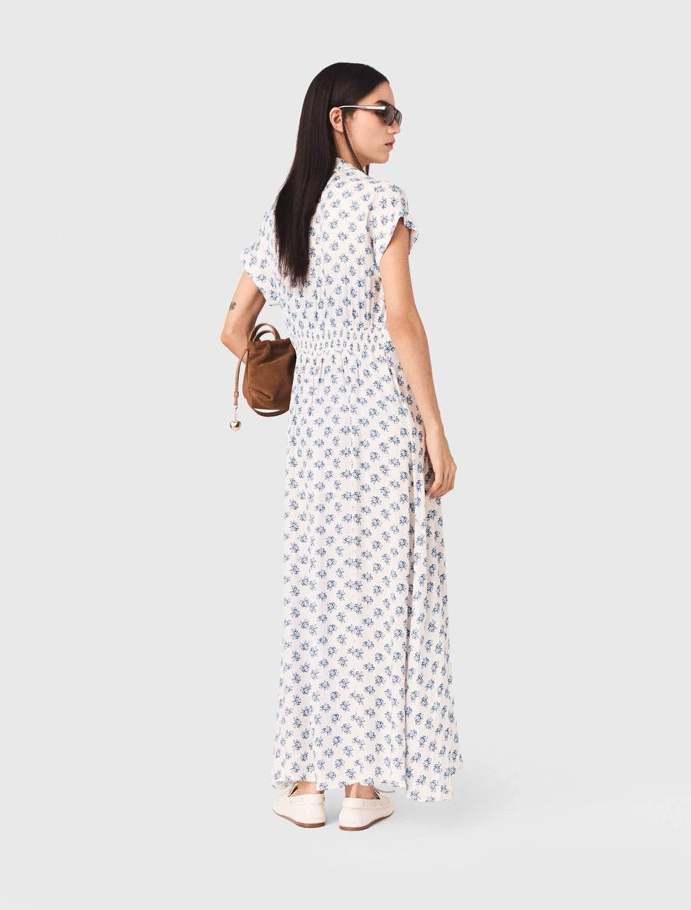 MJ Rubarsemi Jacquard Print Viscose Midi Maxi Dress