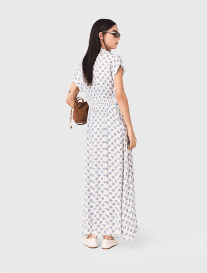 MJ Rubarsemi Jacquard Print Viscose Midi Maxi Dress