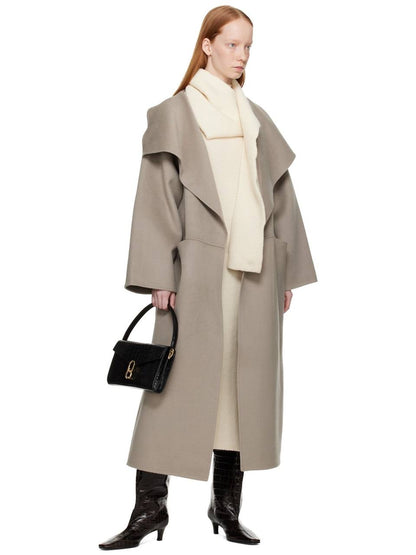 4 Colors! TOT Annecy Signature Wool-Cashmere Coat in Black | Grey | Two-tone Camel | Charcoal