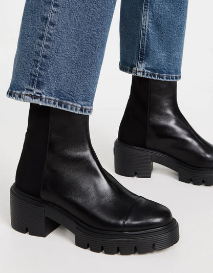 SW 5050 Soho Booties in Leather & Suede 70mm Heeled Boot