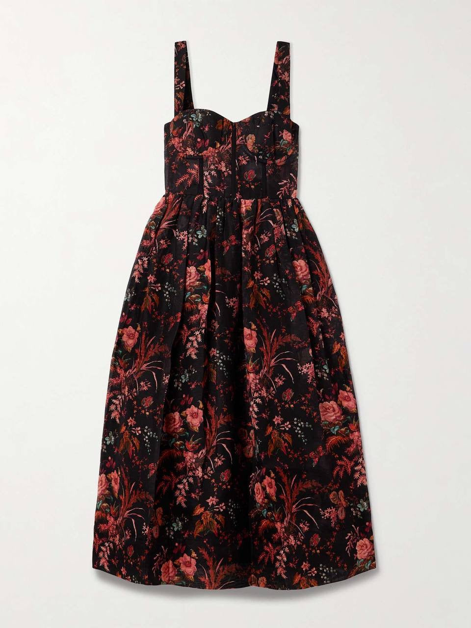 CC Pheobe Bustier Silk-linen Midi & Mini Dress