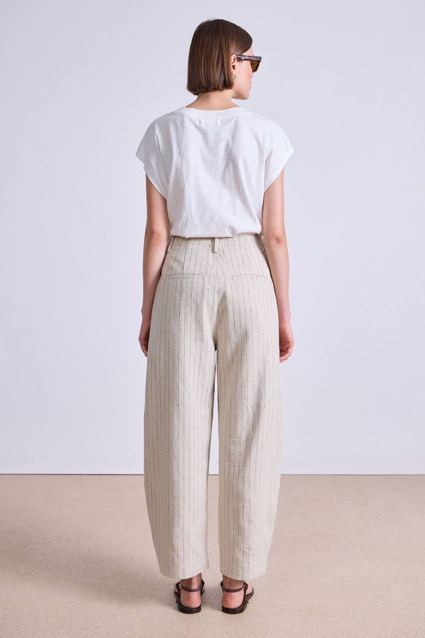 AA Helena Vest Top | Linaza Shorts | Bari Cropped Trousers | Striped Flax Set
