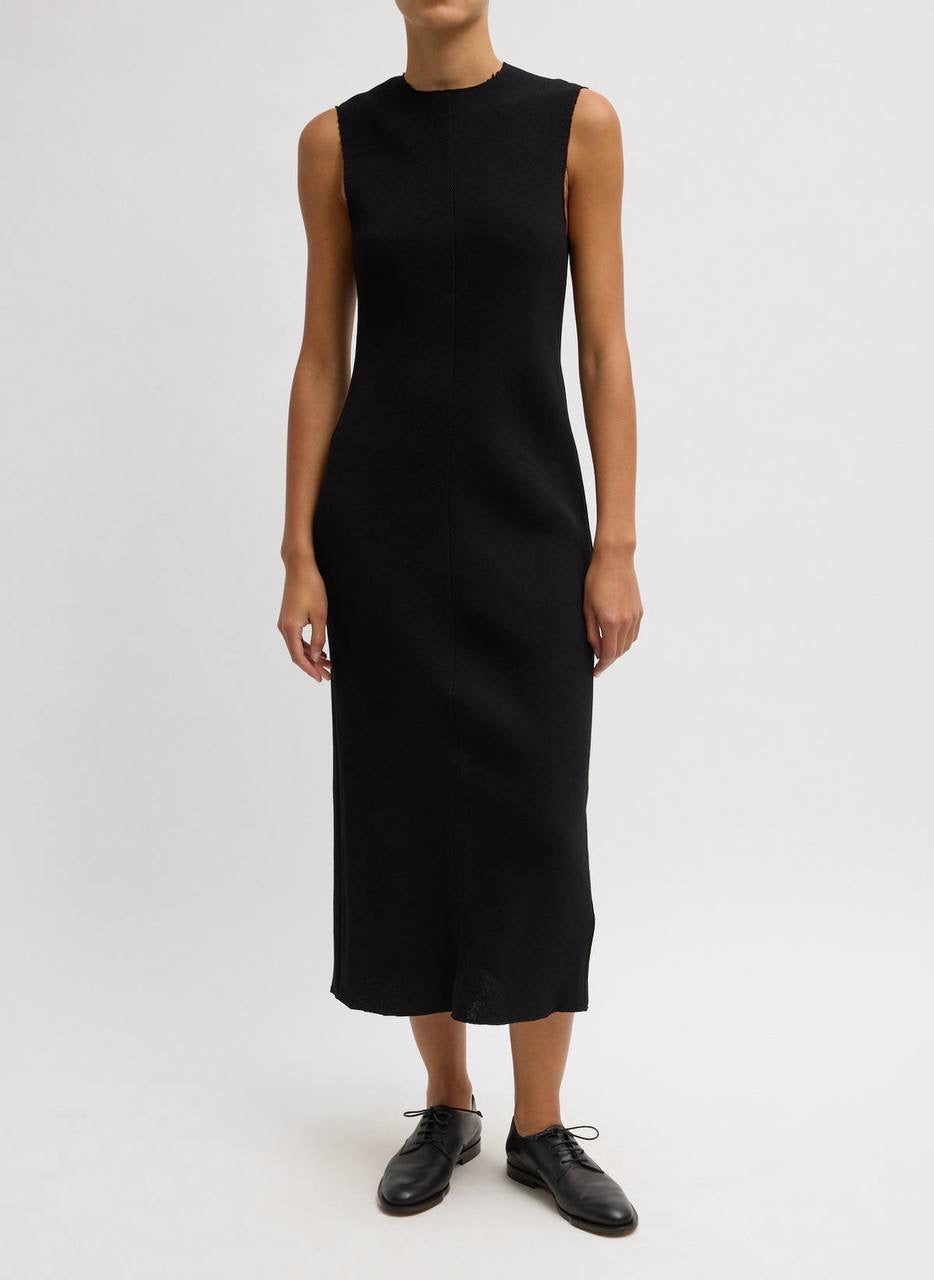 TB Viscose Plisse Sleeveless Bias Midi Dress