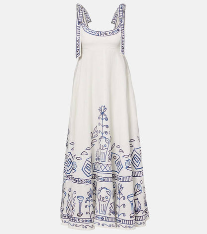 ALM Leela Ballet Linen Midi Dress