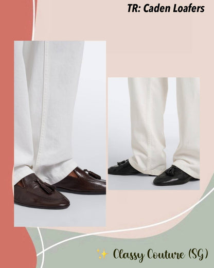 TR Caden Tassel Leather Loafers Shoes