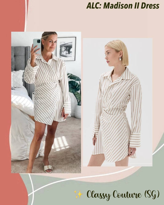 ALC Madison II Wrap Cotton Mini Dress