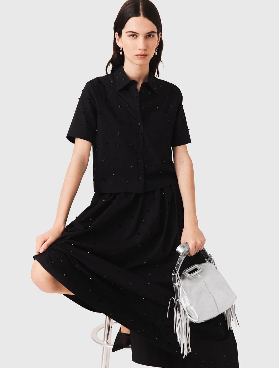 MJ Embellished Shirt | Skirt in Cotton
