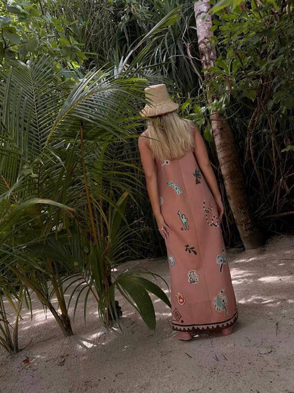 ALM Laurence Midi Slip Dress in Pink - Image 4