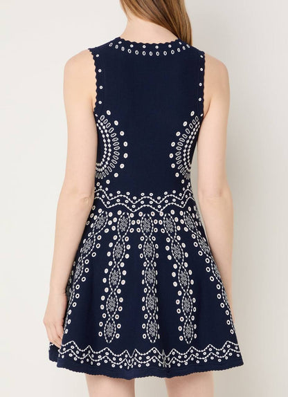 SD Capri Embroidered Dress in Viscose Blend