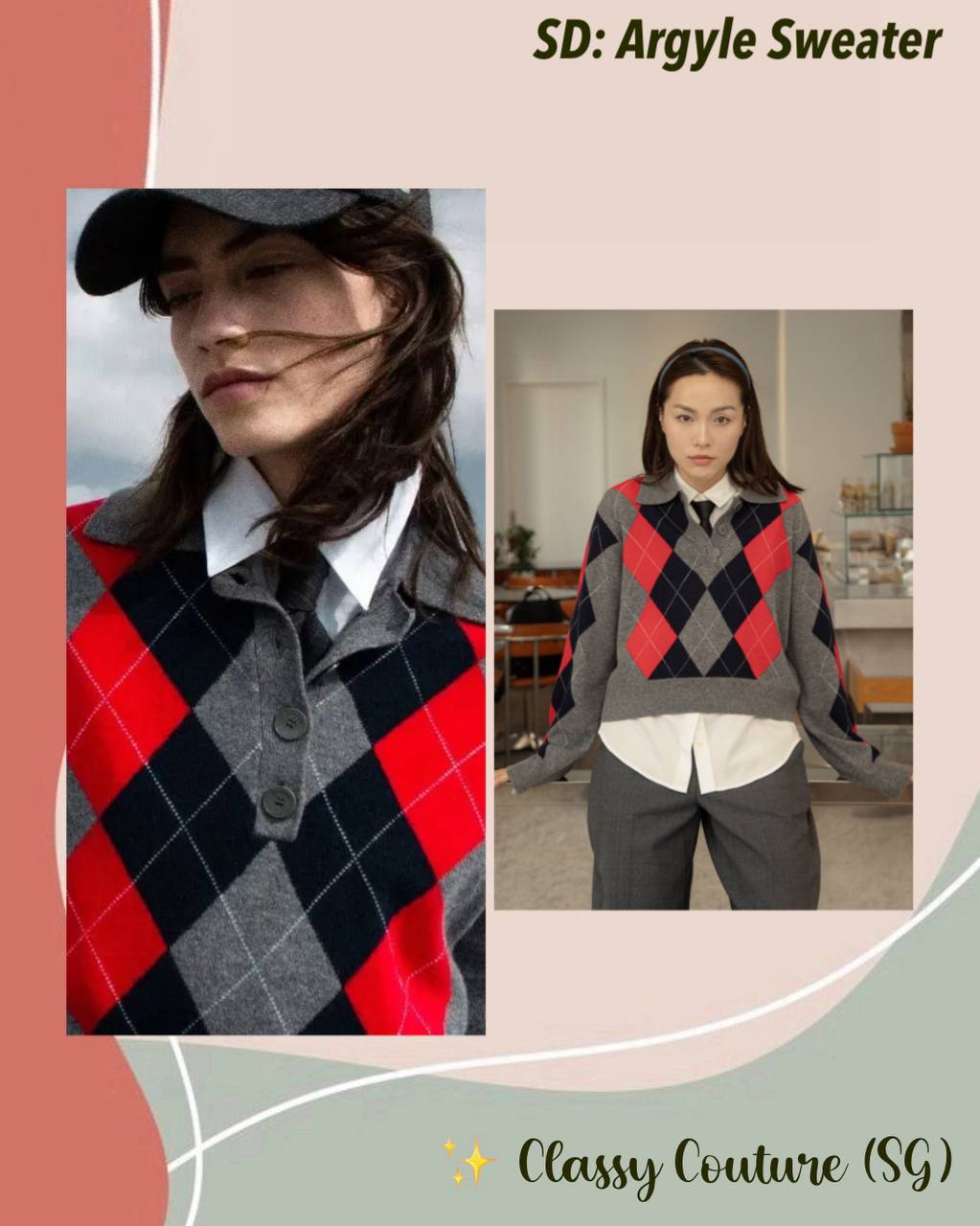 SD Argyle Sweater