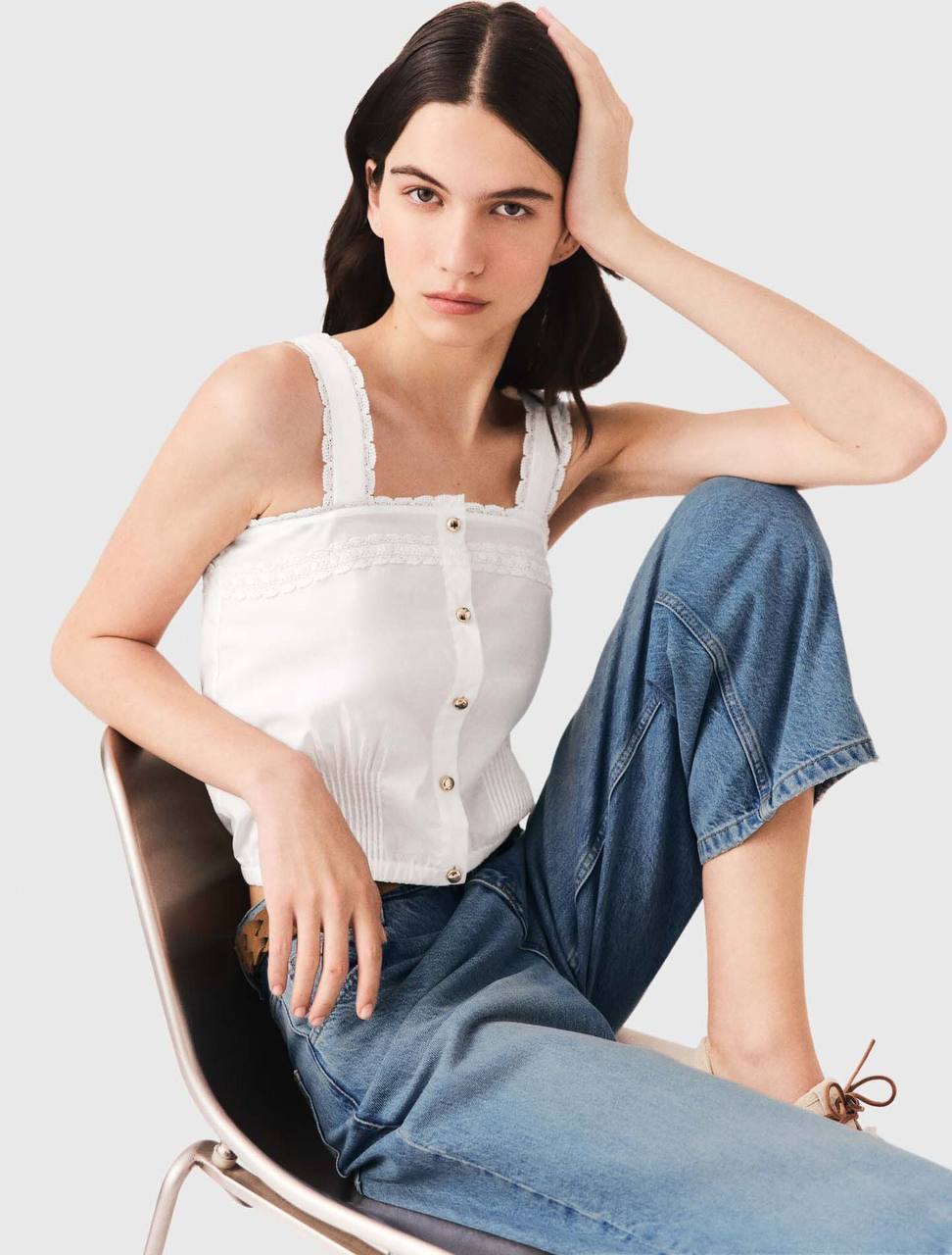 MJ Crop Top With Lace Trim