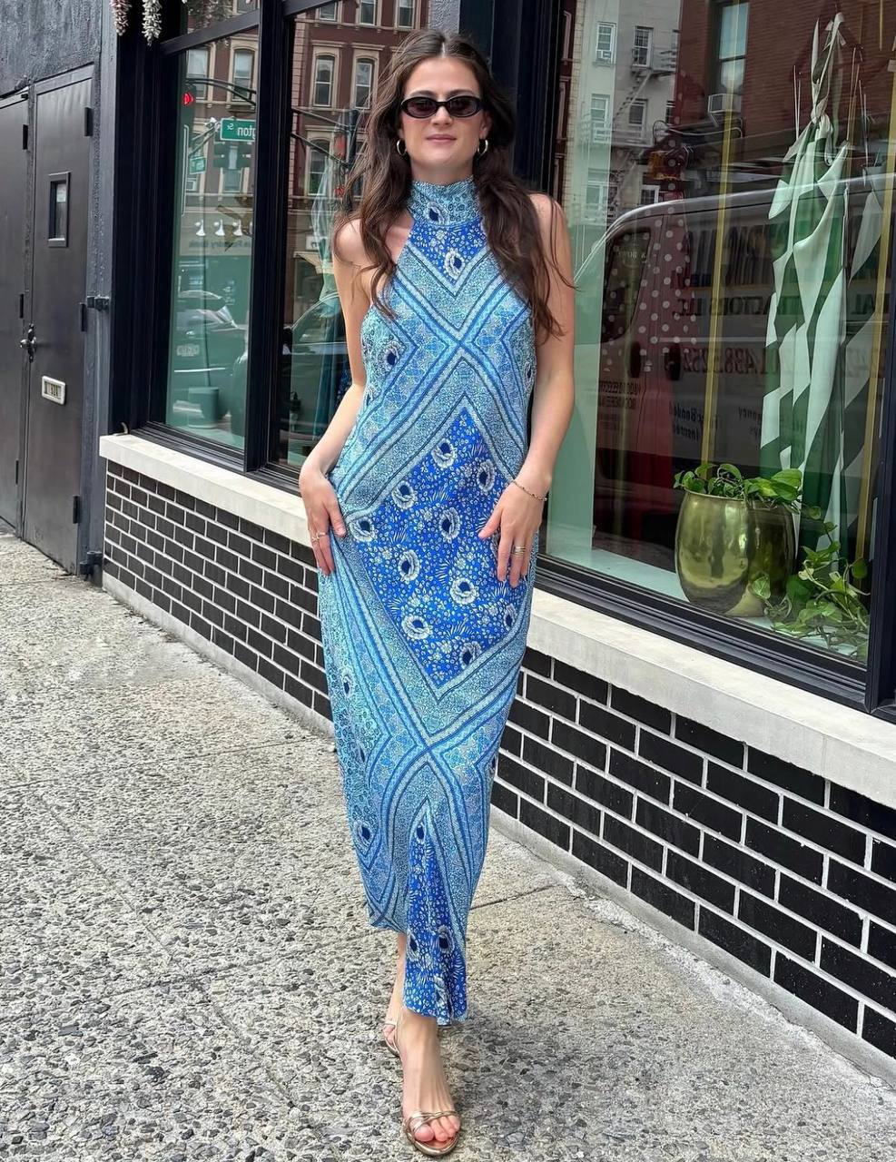 RX Maura Printed Halterneck Dress