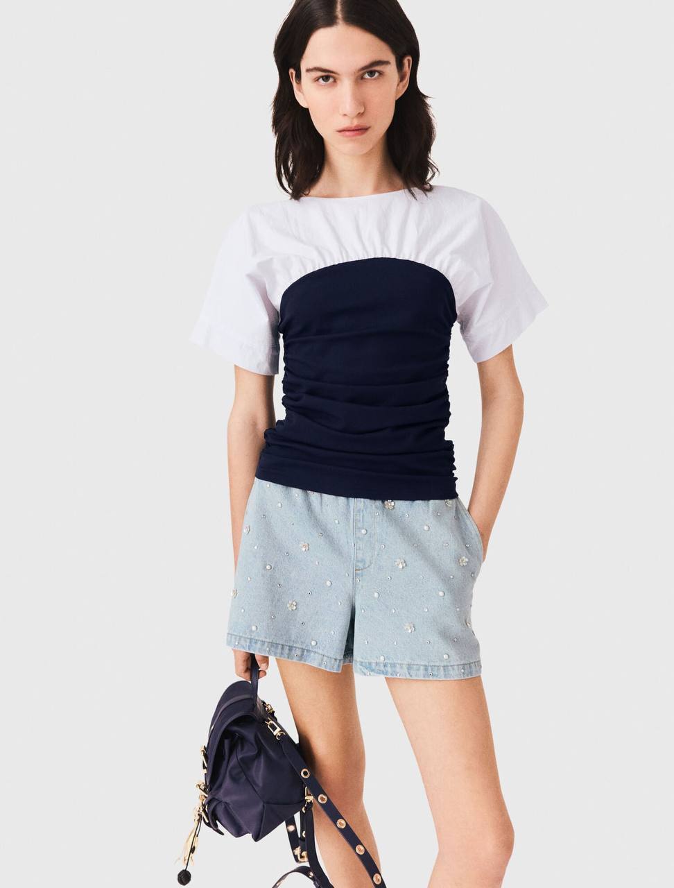 MJ Pleated Jersey Top