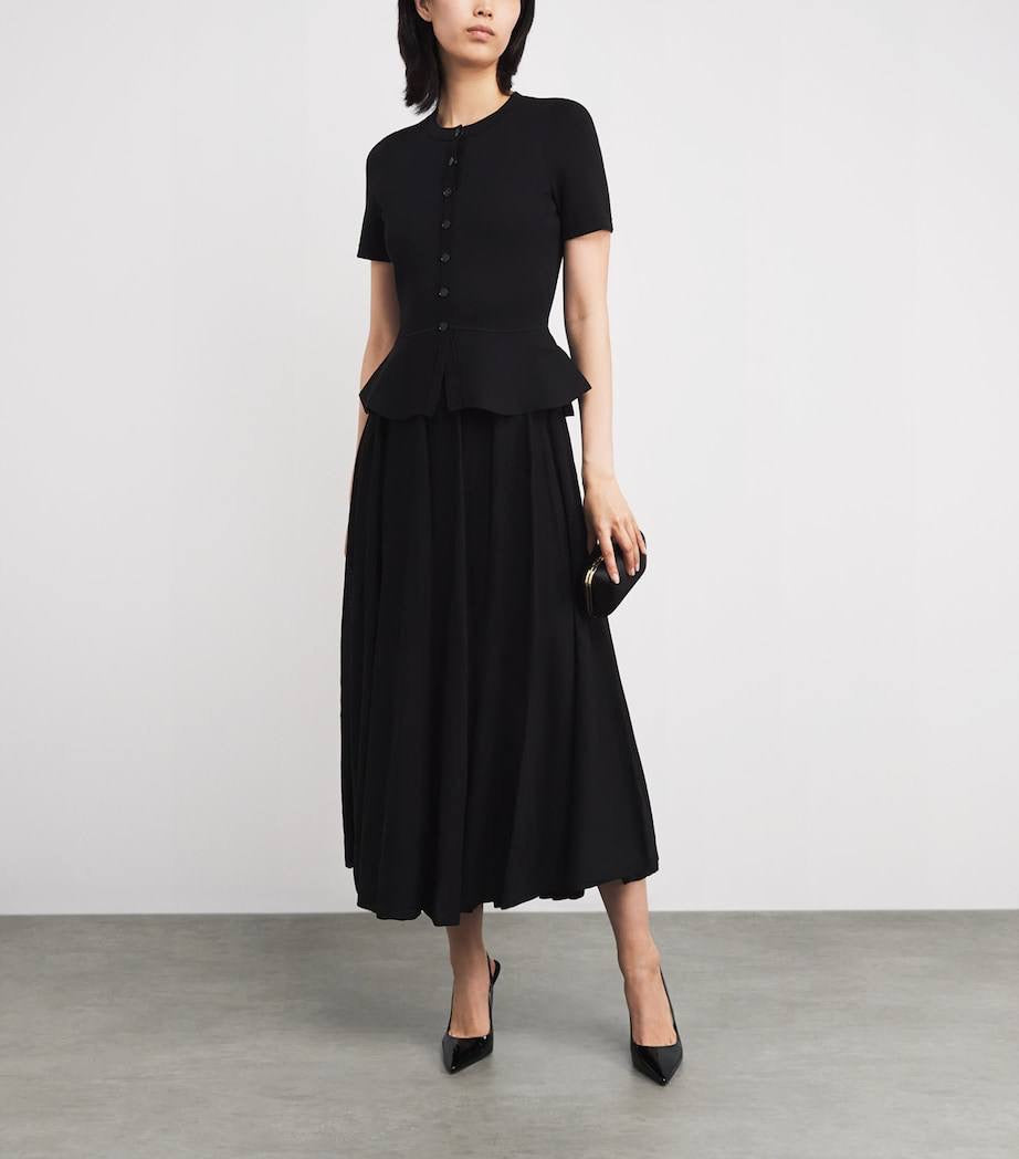 SD Knitted Peplum Viscose-blend Midi Maxi Dress