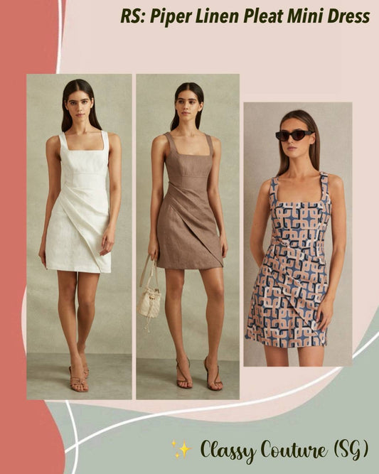 RS Piper Linen Pleat Mini Dress