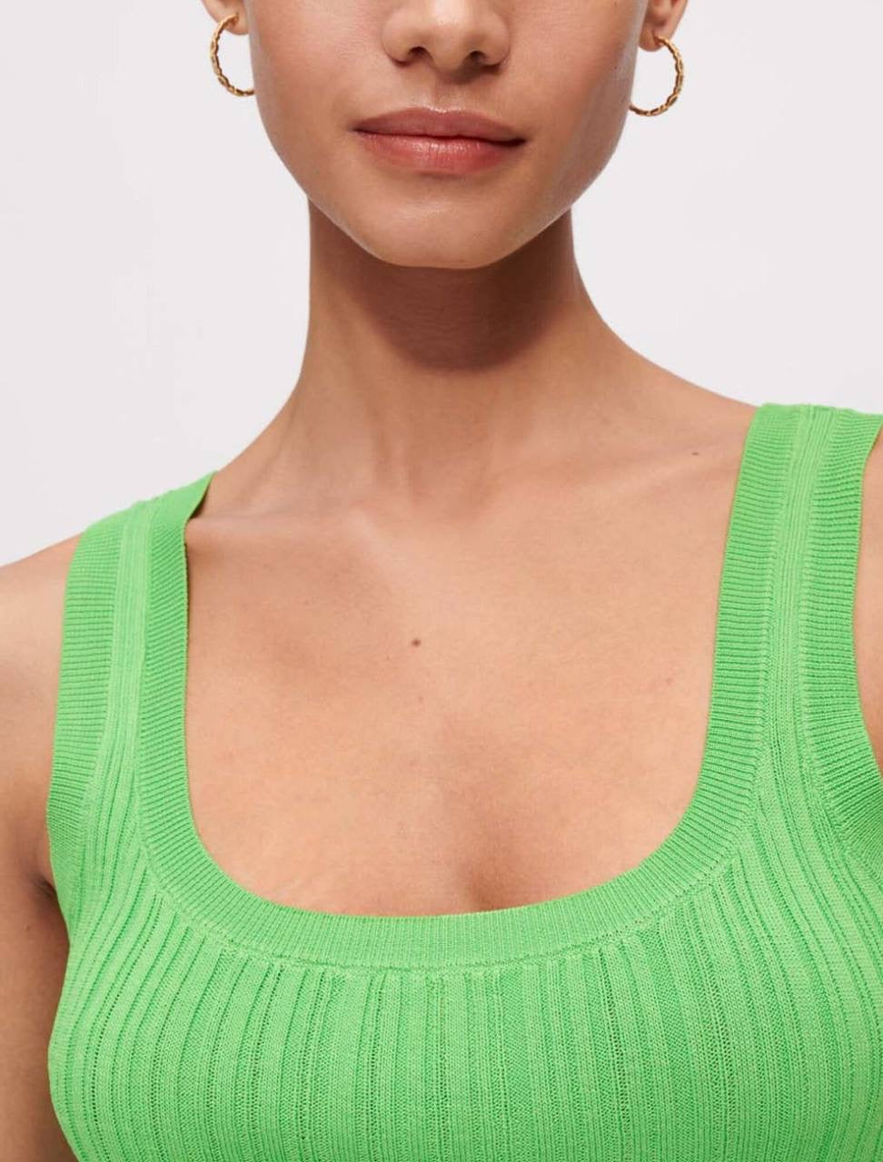 MJ Rib Knit Tank Top | Cardigan